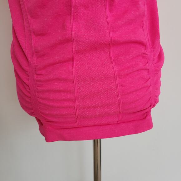 Athleta Fastest Track Short Sleeve Shirt Hot Pink Stretch Running Women Small - Picture 8 of 10